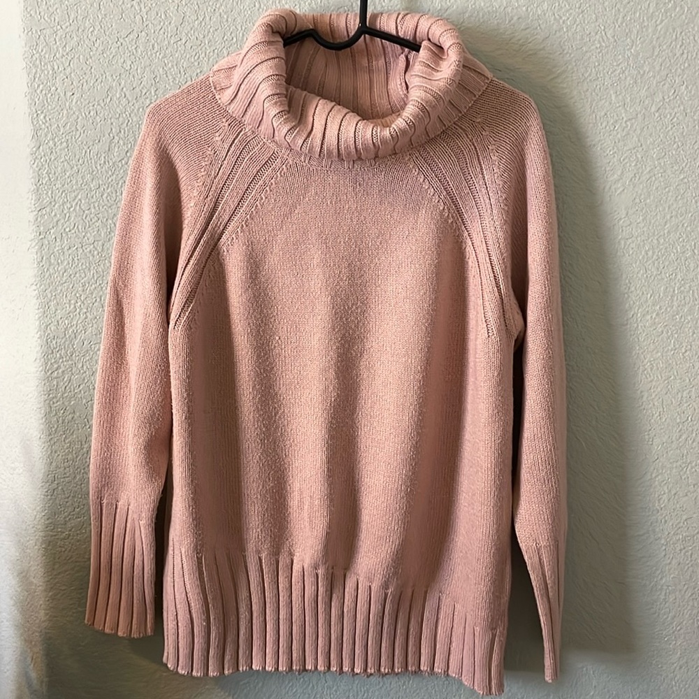 Blush pink cowl neck sweater